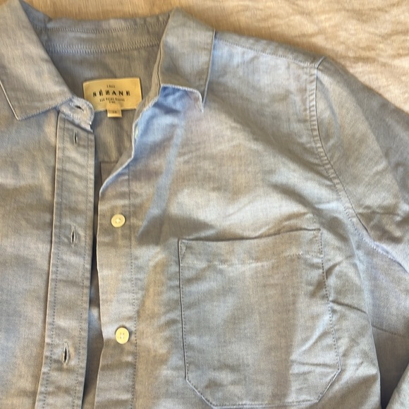 Sezane Tomboy Shirt 100% Organic Cotton Button Down size 38 - Picture 6 of 7